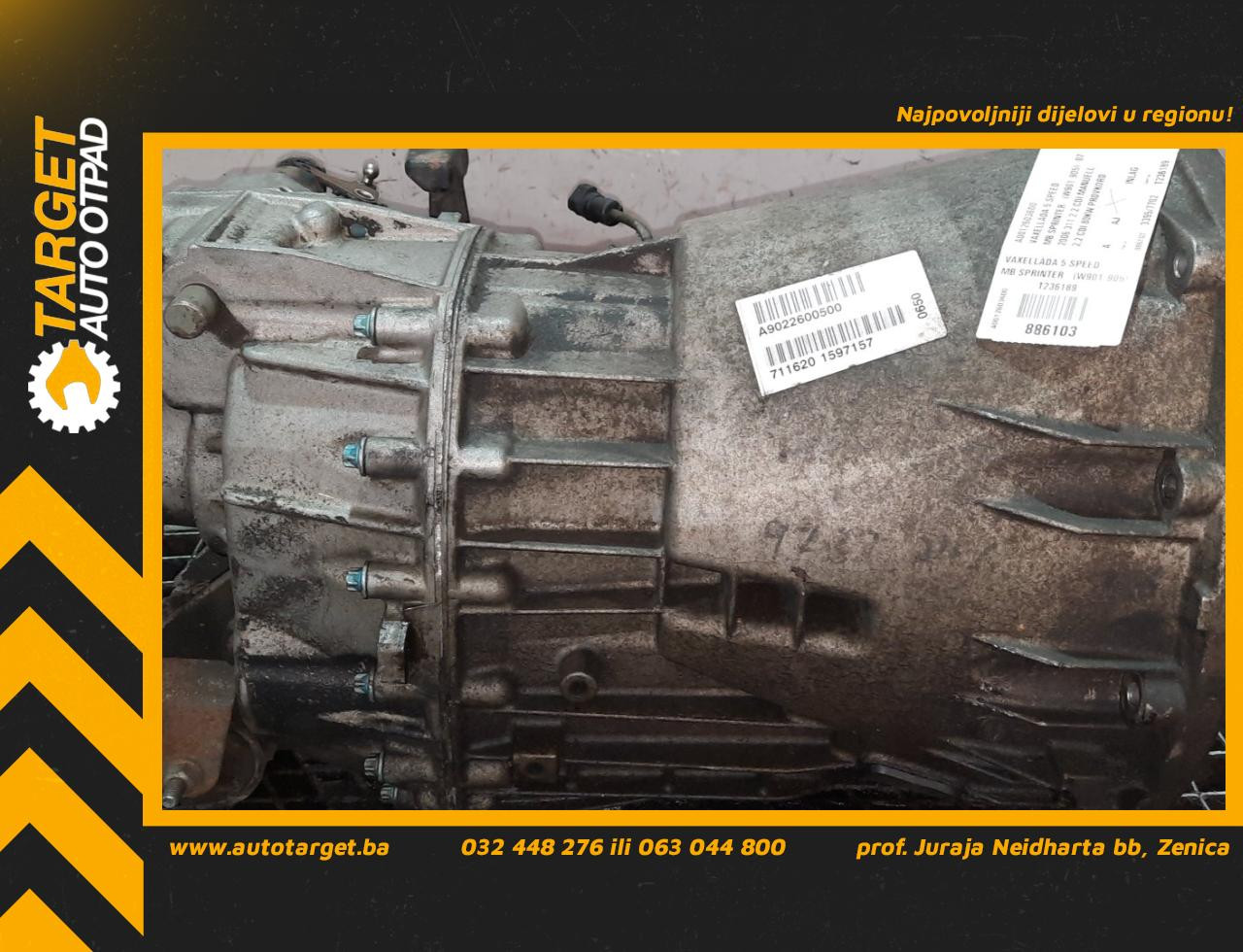 DIJELOVI MJENJAC MERCEDES SPRINTER > 00-06 2.2 A9022600500