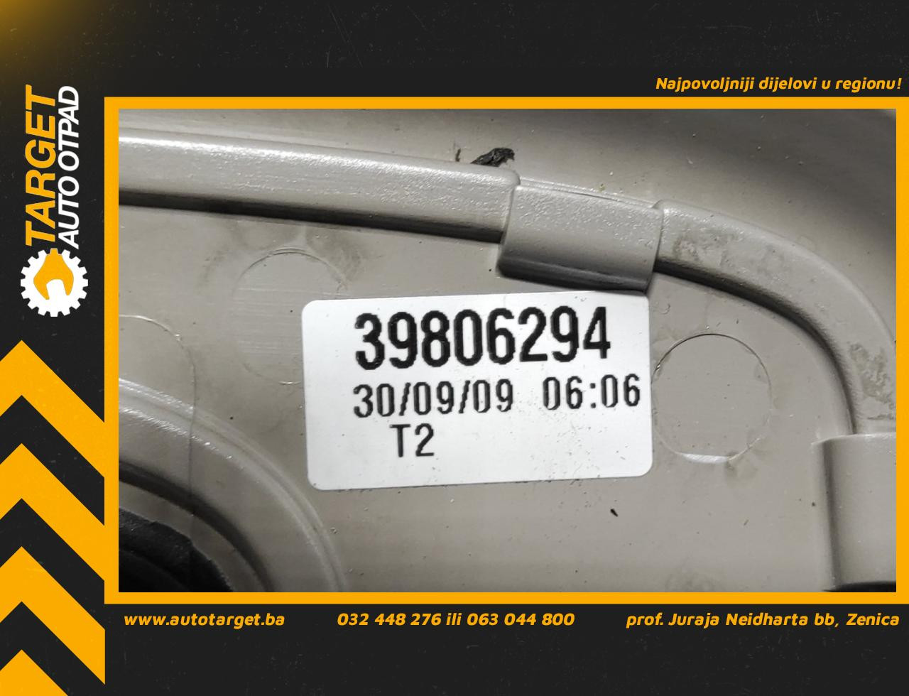 DIJELOVI RASVJETA U KABINI VOLVO V70 > 08-11 39806294