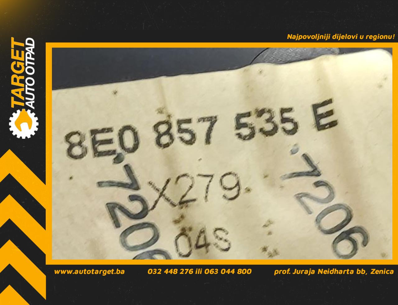 DIJELOVI STAKLO RETROVIZORA AUDI A4 (B6) > 00-04 8E0857535E