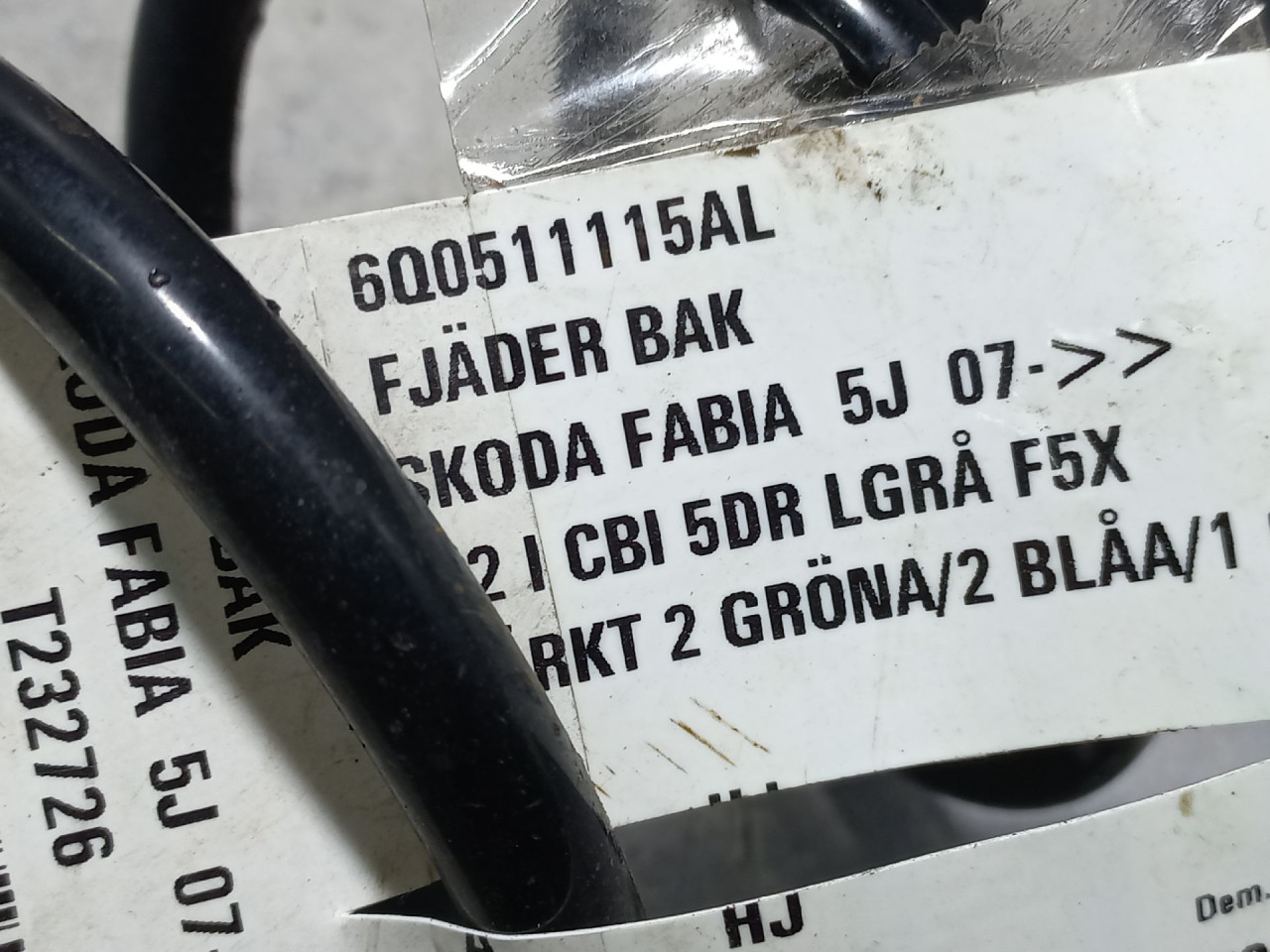 OPRUGA AMORTIZERA SKODA FABIA > 07-10 6Q0511115AL