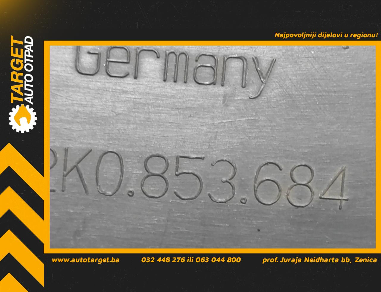 DIJELOVI RESETKA BRANIKA VW CADDY > 03-10 2K0853684