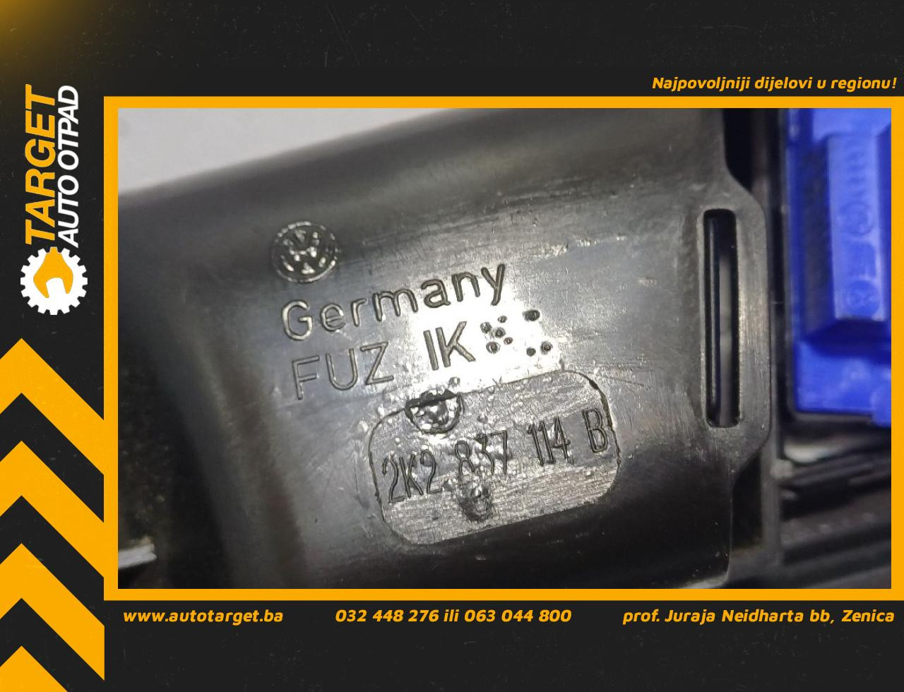 DIJELOVI UNUTRASNJA RUCKA VRATA VW CADDY > 03-10 2K2837114B