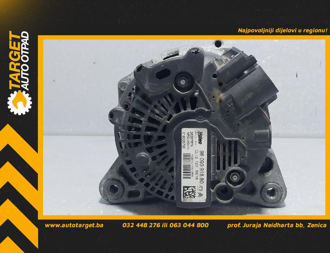 DIJELOVI ALTERNATOR CITROEN C3 > 16-20 1.2 9809391880