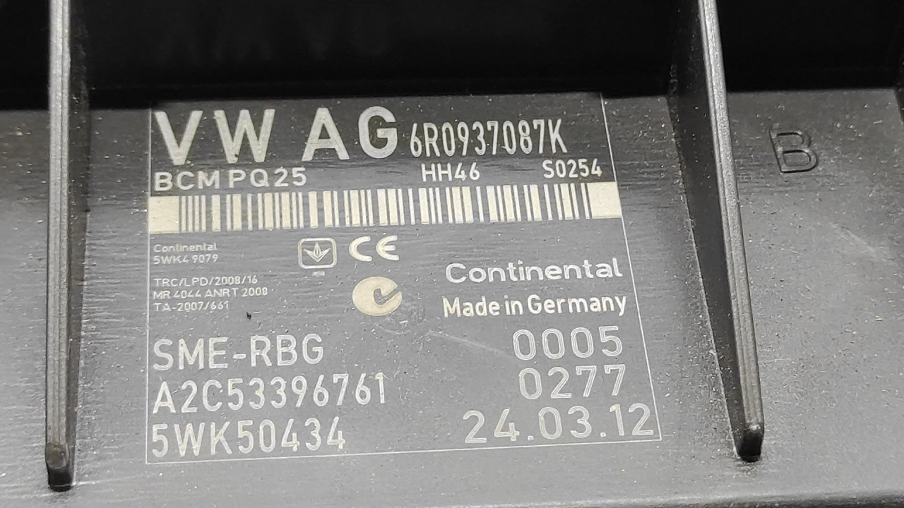 BCM ELEKTRONIKA VW POLO > 09-14 6R0937087K