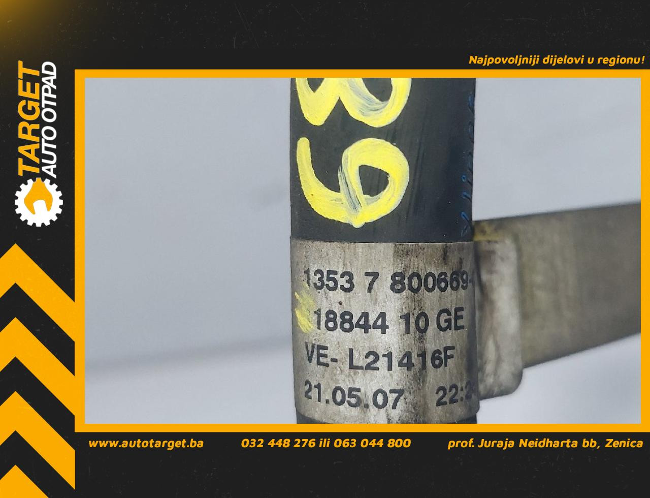 DIJELOVI CRIJEVO BMW SERIJA 3 (E90/E91) > 05-09 2.0 13537800669