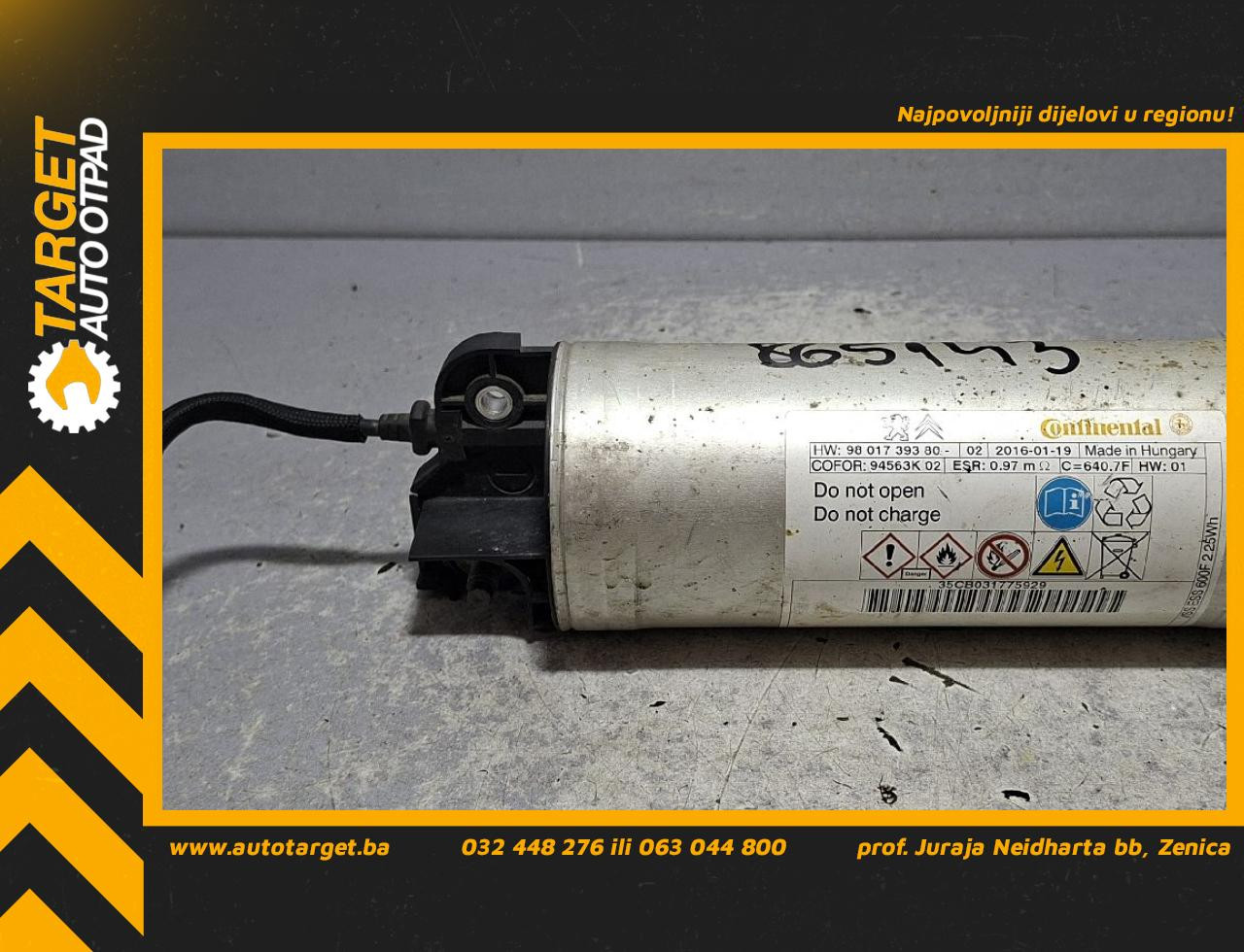 KONDENZATOR START-STOP PALJENJA PEUGEOT 308 > 13-17 9801739380