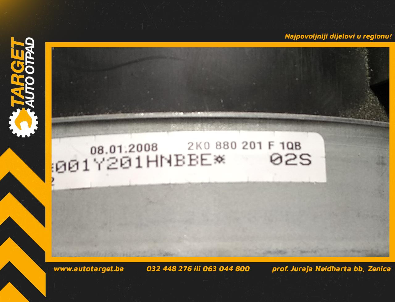 DIJELOVI AIRBAG VOLANA VW CADDY > 03-10 2K0880201F
