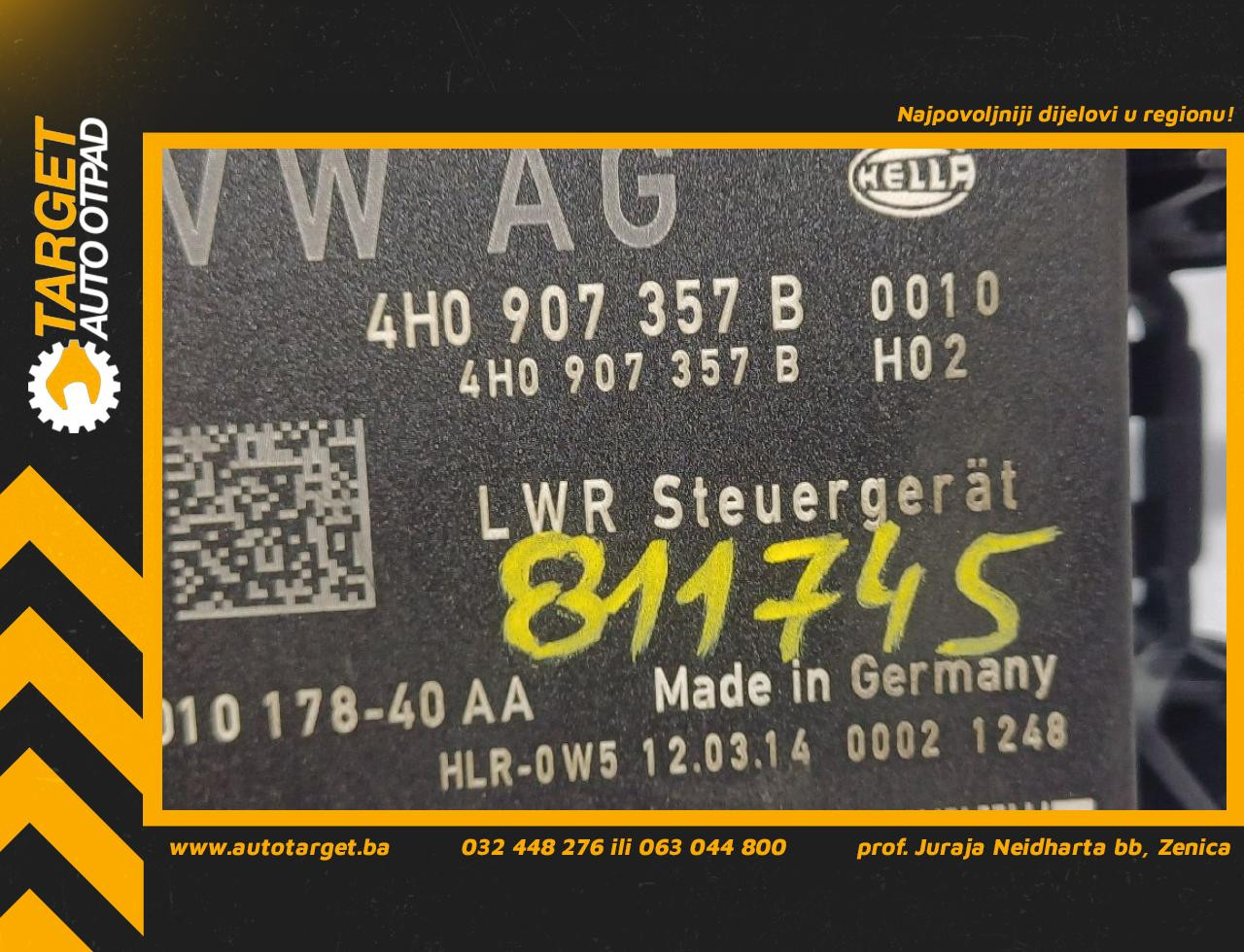 DIJELOVI ELEKTRONIKA MODUL AUDI A6 4G > 14-18 3.0 4H0907357B