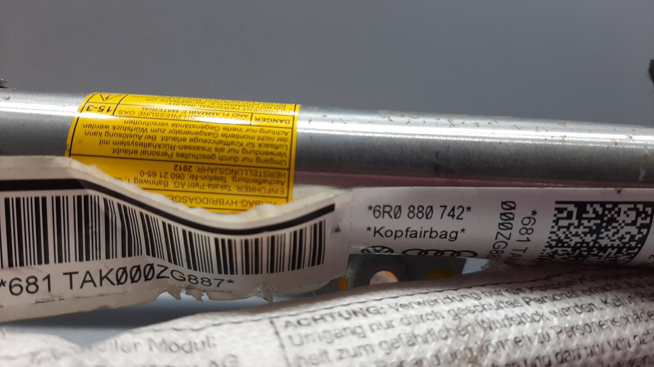 DIJELOVI KROVNI AIRBAG VW POLO > 09-14 6R0880742