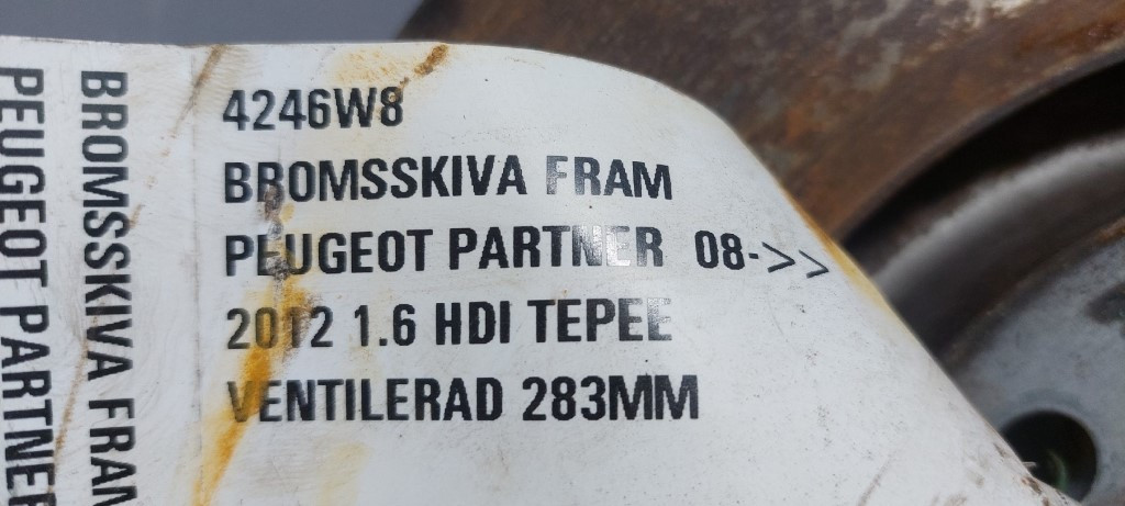 KOCIONI DISK PEUGEOT PARTNER > 12-15 4246W8