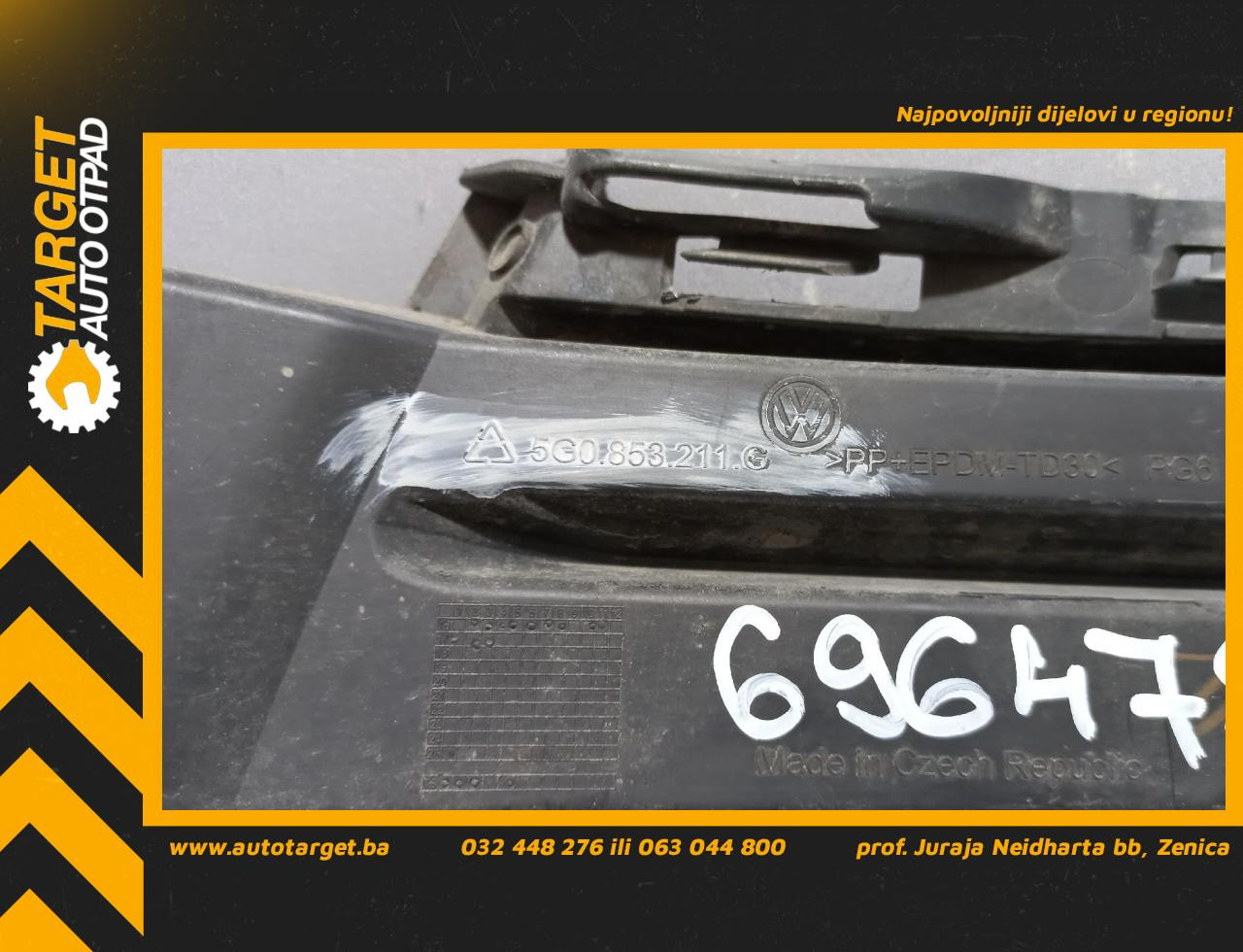 DIJELOVI RESETKA BRANIKA VW GOLF 7 > 12-16 5G0853211G
