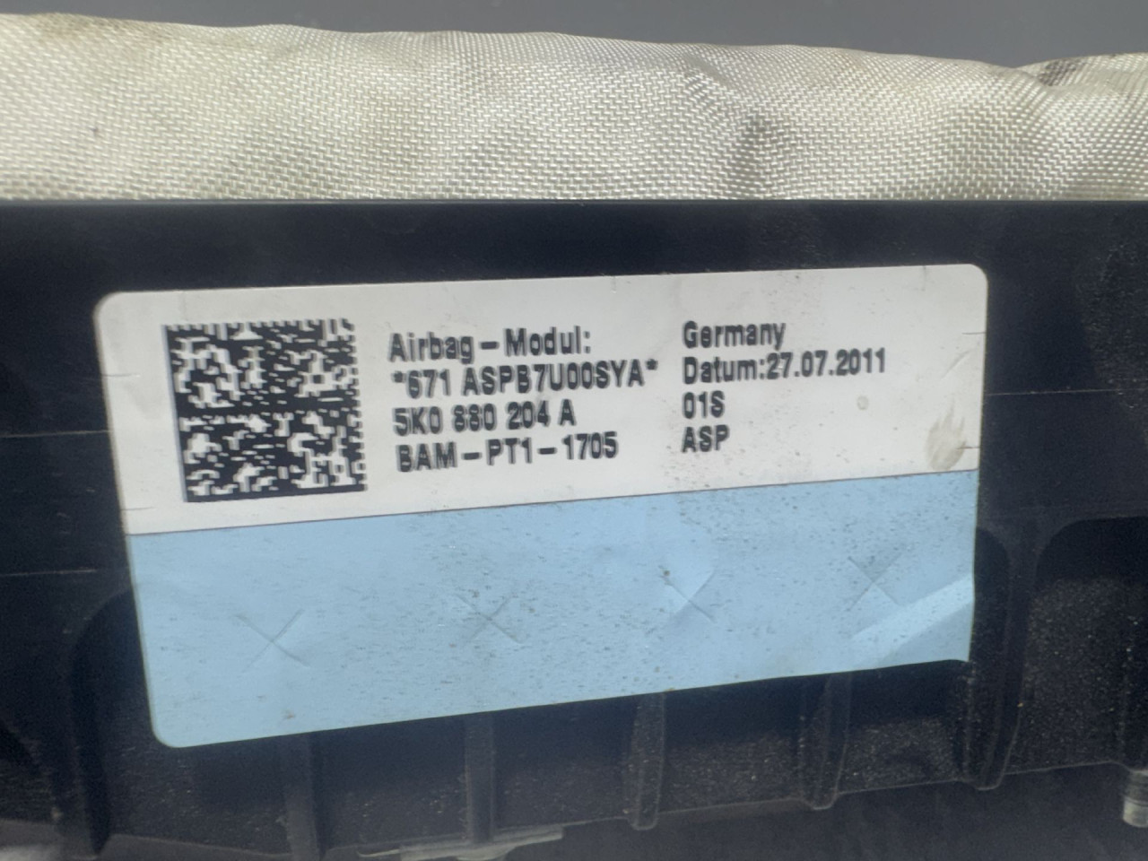 AIRBAG SUVOZACA VW GOLF 6 > 08-12 5K0880204A