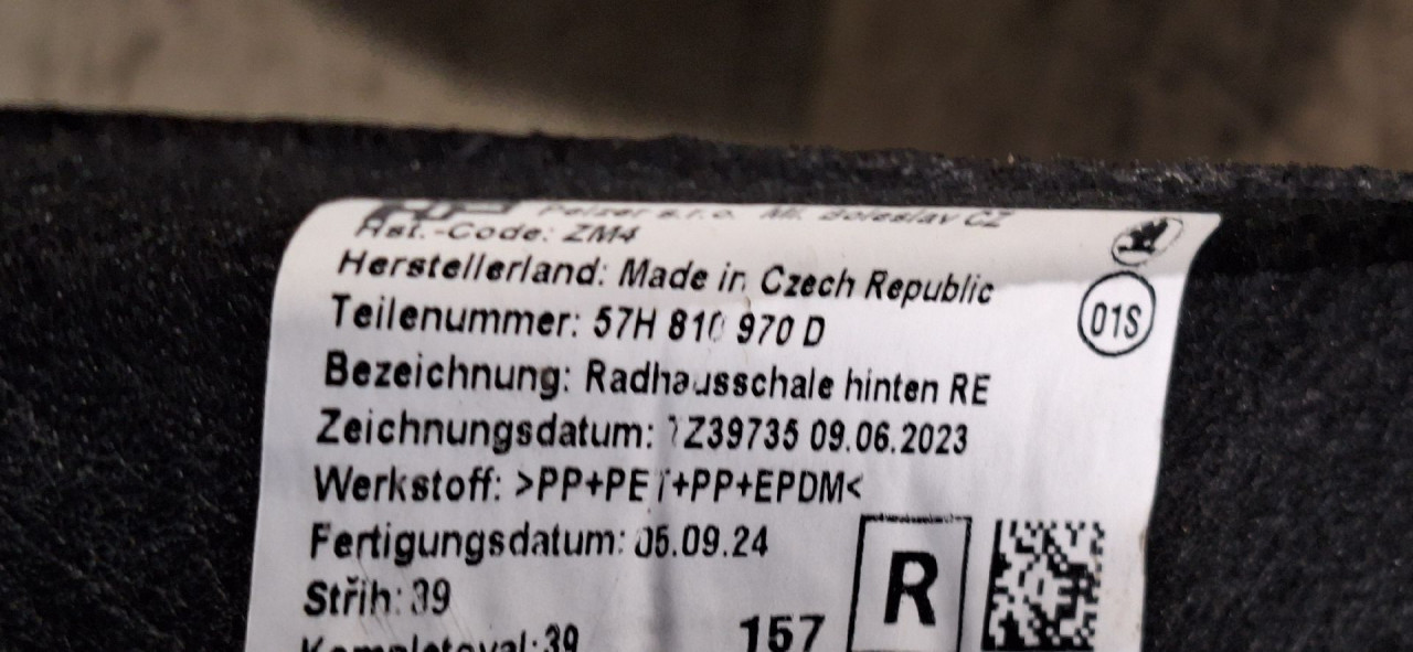 DIJELOVI UNUTRASNJI BLATOBRAN SKODA KODIAQ > 21- 57H810970D