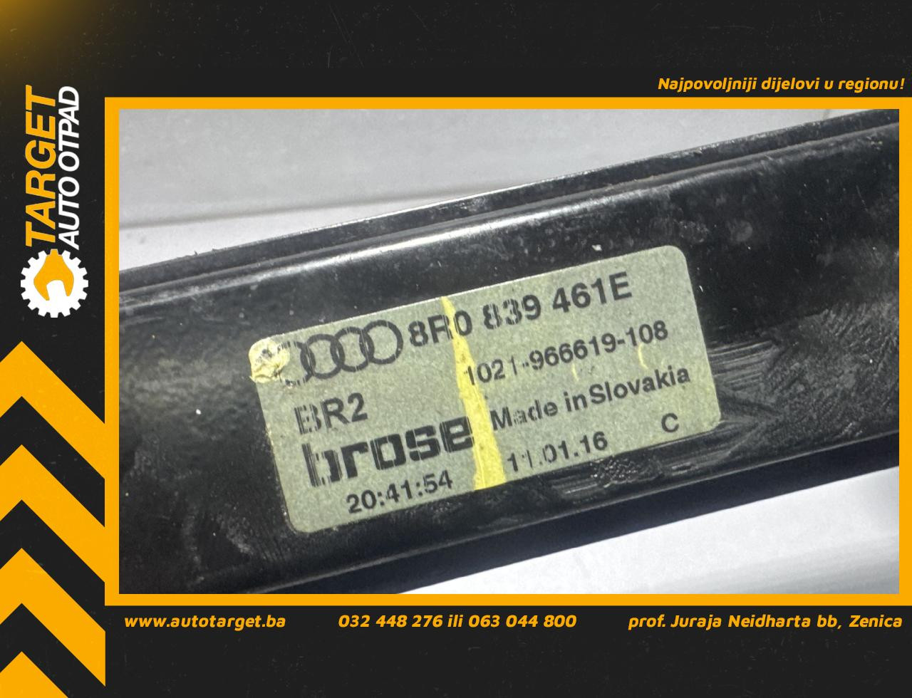 DIJELOVI ELEKTRO PODIZAC STAKLA AUDI Q5 > 12-16 3.0 8R0839461E
