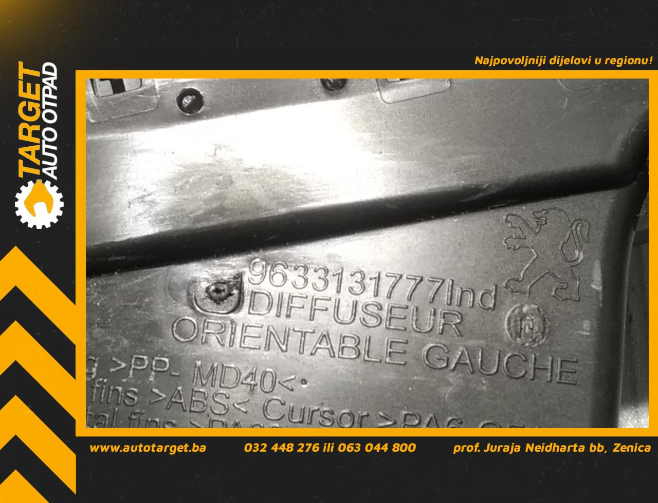 DIJELOVI RESETKA VENTILACIJE PEUGEOT 208 > 12-15 9633131777