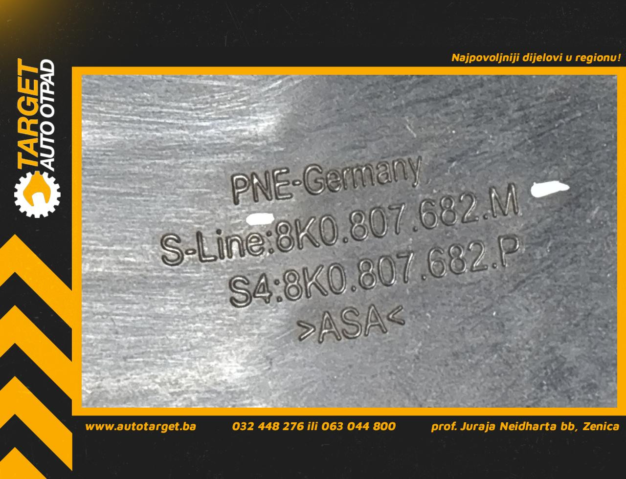 DIJELOVI RESETKA BRANIKA AUDI A4 (B8) > 12-15 8K0807682M