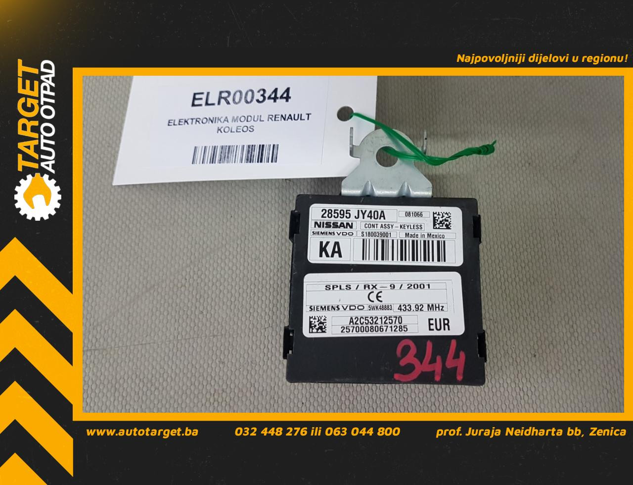 ELEKTRONIKA MODUL RENAULT KOLEOS > 08-11 28595JY40A S18