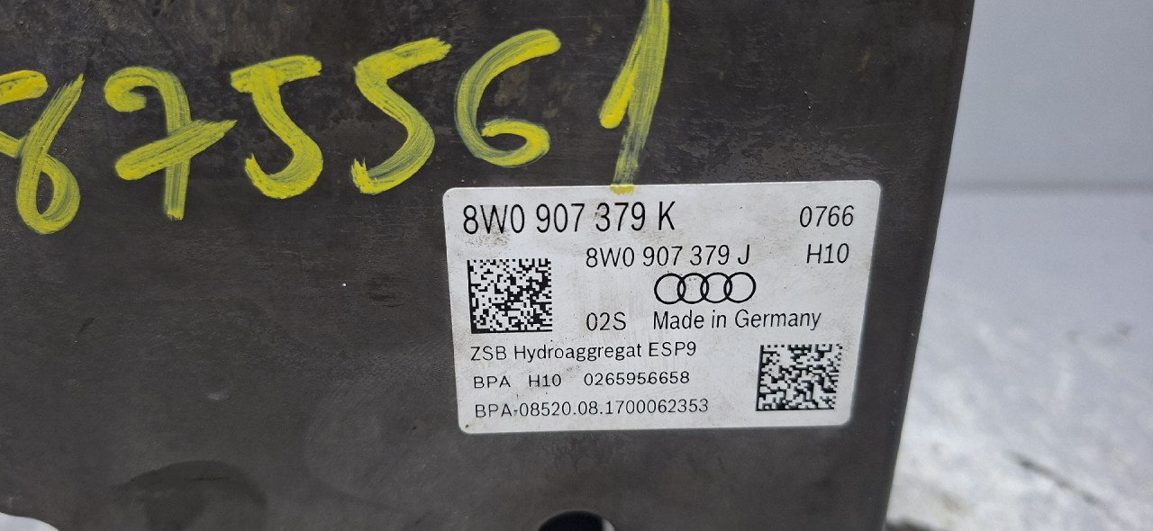ABS ELEKTRONIKA AUDI A4 (B9) > 15-18 8W0907379K 8W0614517N