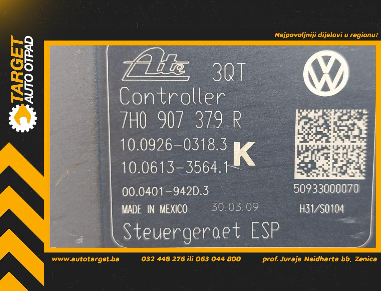 DIJELOVI ABS ELEKTRONIKA VW T5 > 03-09 2.5 7H0907379R 7H0614517B