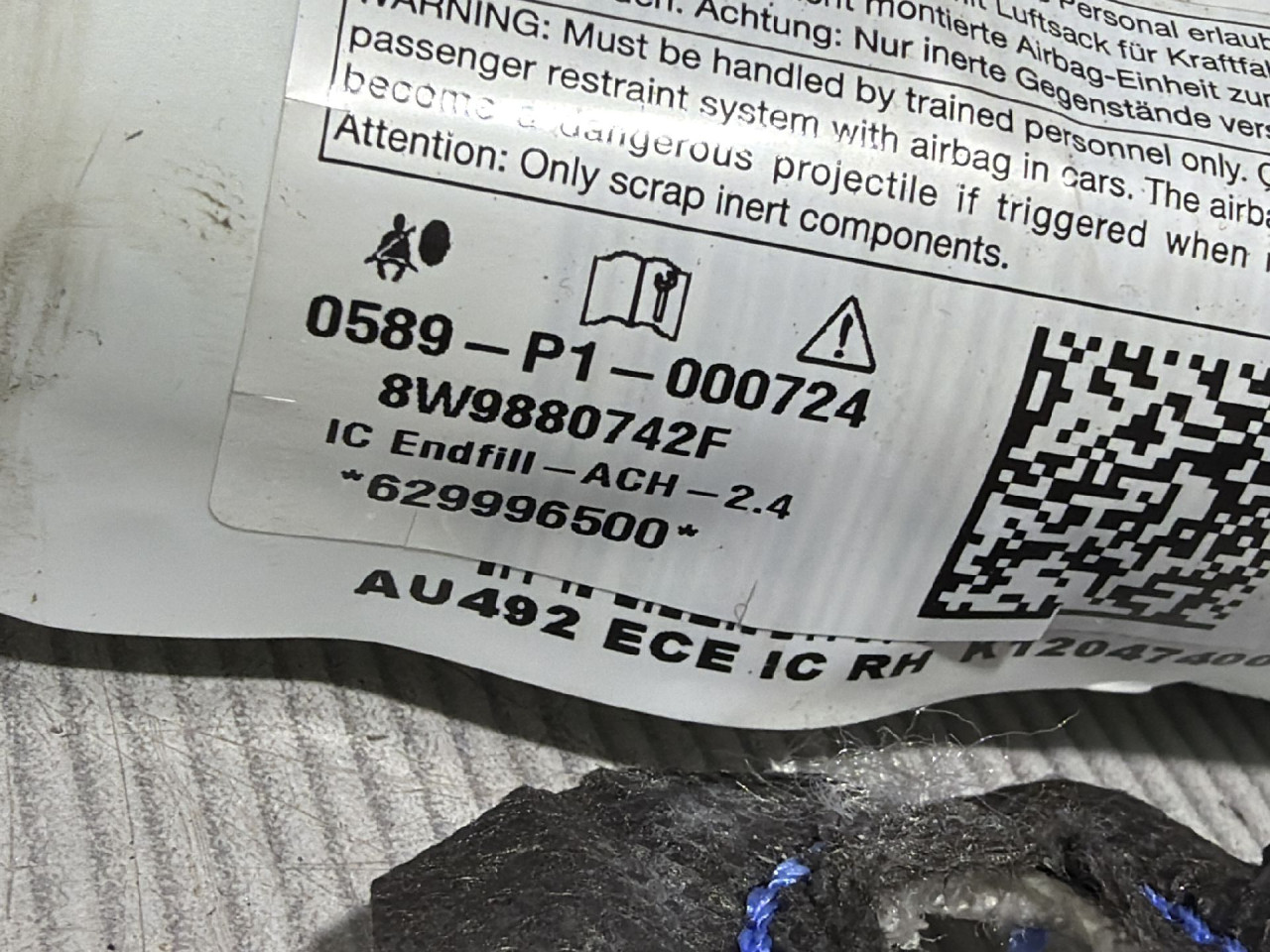 DIJELOVI KROVNI AIRBAG AUDI A4 (B9) > 19- 2.0 8W9880742F