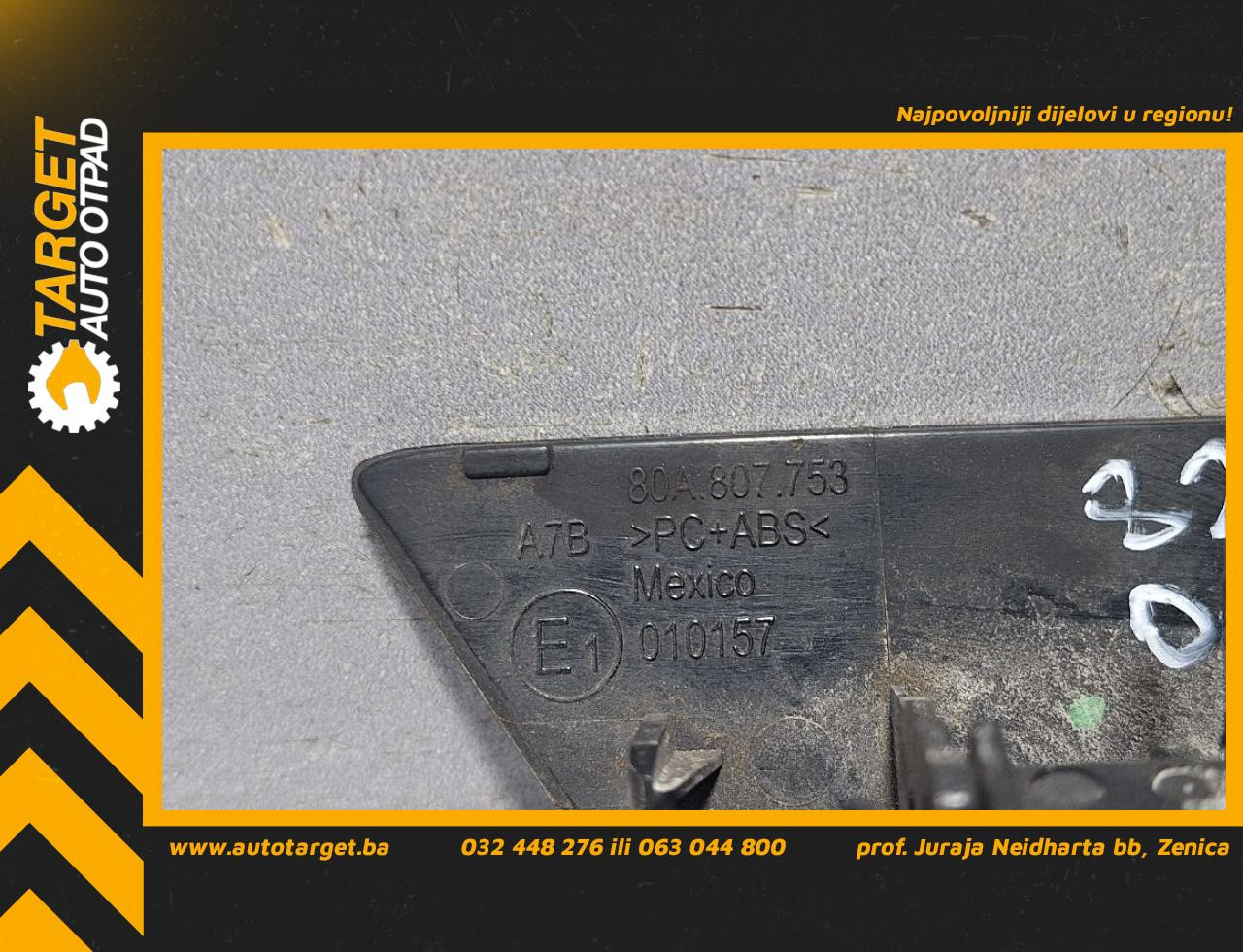 DIJELOVI PLASTIKA BRANIKA AUDI Q5 (FY) > 17 - 20  2.0 80A807753