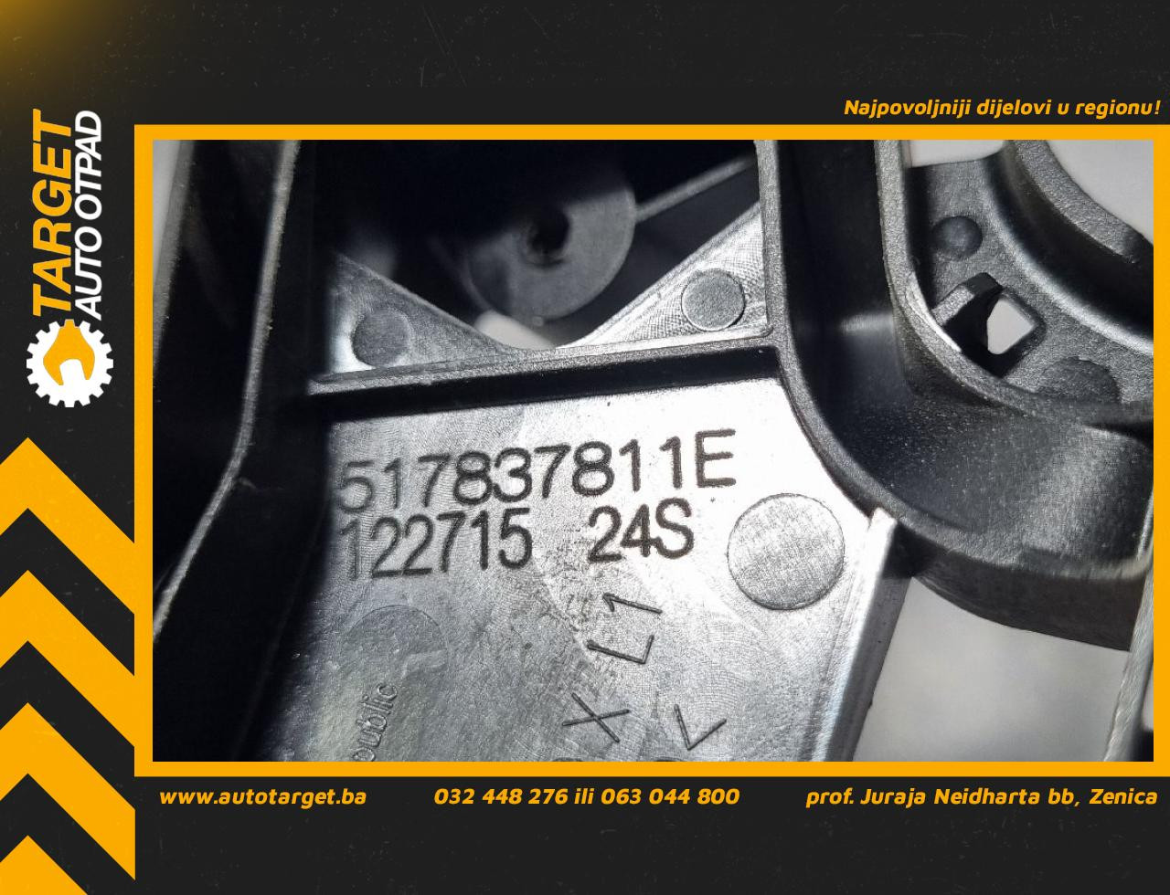 DIJELOVI RUCKA VRATA VW GOLF PLUS > 14- 517837811E