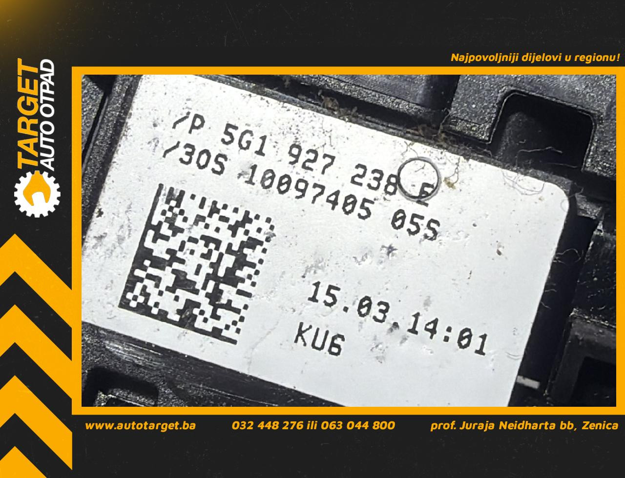 DIJELOVI PREKIDAC VW GOLF 7 > 12-16 1.6 5G1927238F