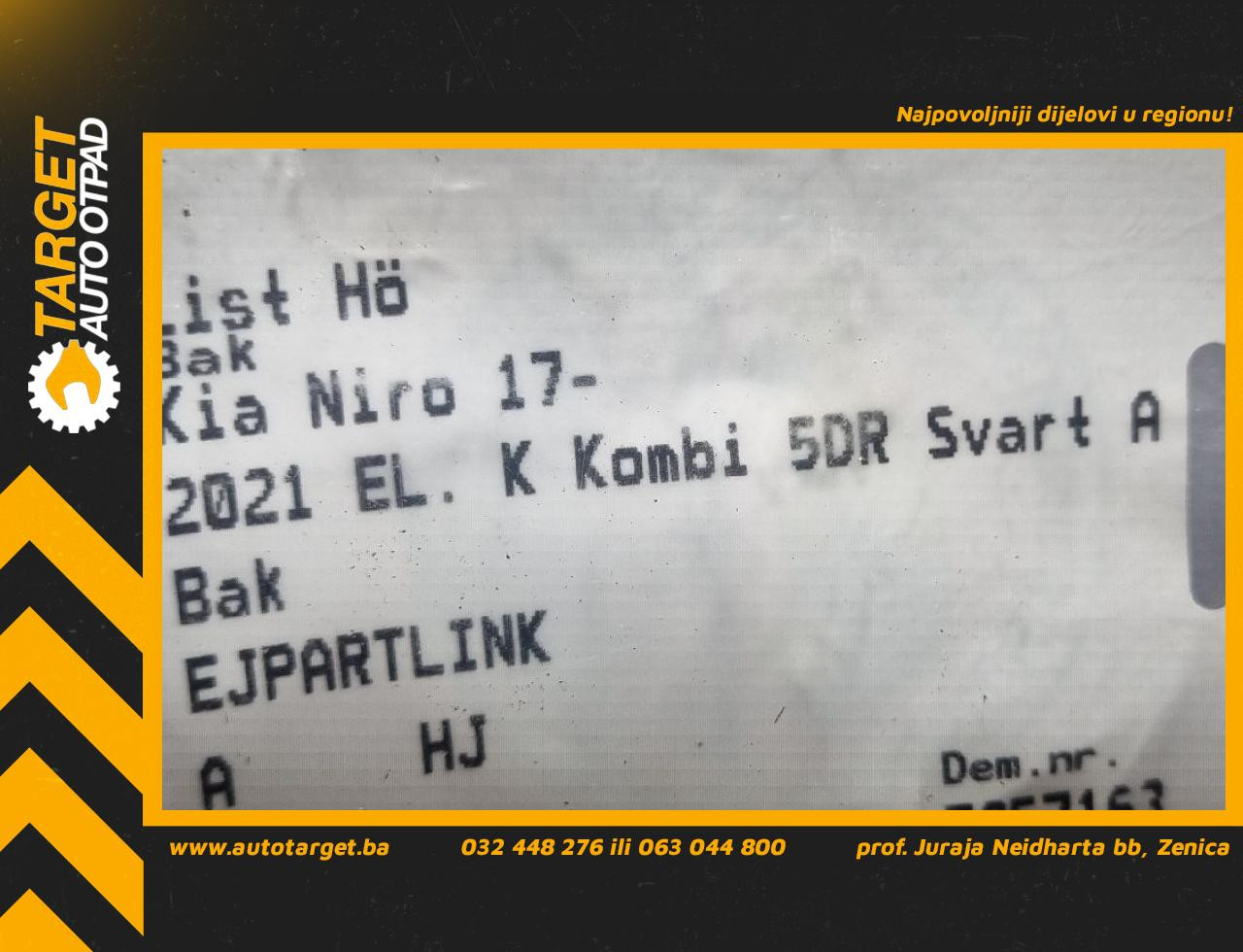 DIJELOVI PLASTIKA KIA NIRO > 19-