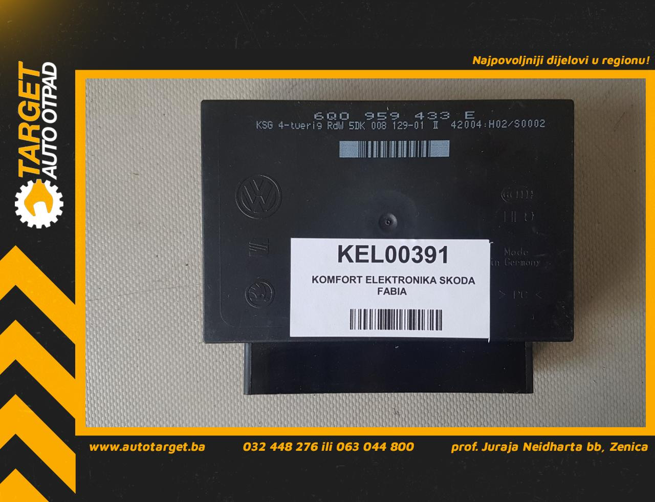 KOMFORT ELEKTRONIKA SKODA FABIA > 00-04 6Q0959433E 5DK0