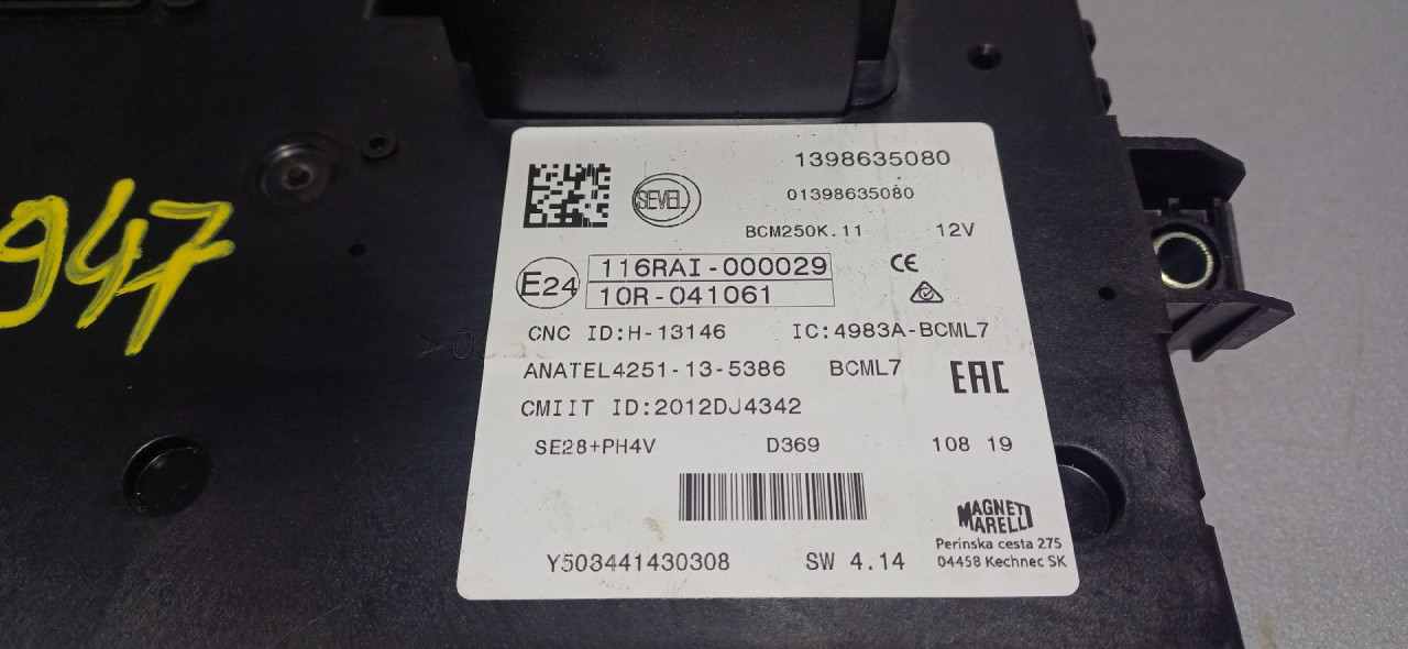 BCM ELEKTRONIKA CITROEN JUMPER > 14- 1398635080