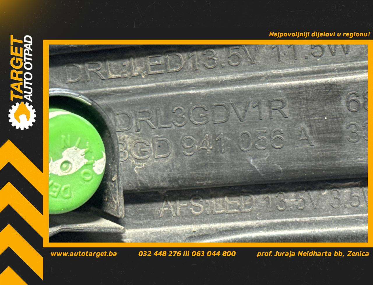 DIJELOVI DNEVNO SVJETLO VW PASSAT B8 > 14-19 3GD941056A