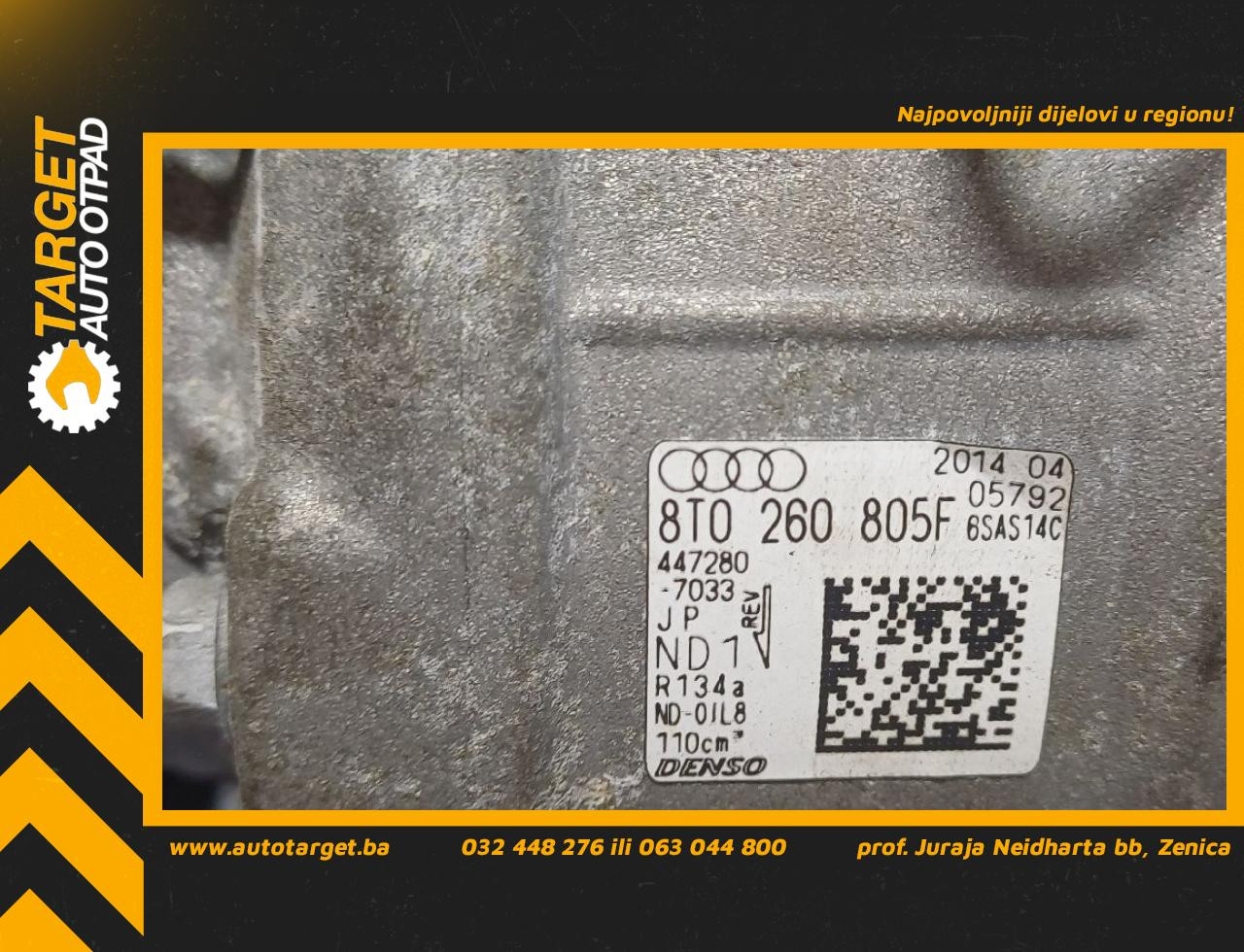 DIJELOVI KOMPRESOR KLIME AUDI A4 (B8) > 12-15 2.0 8T0260805F