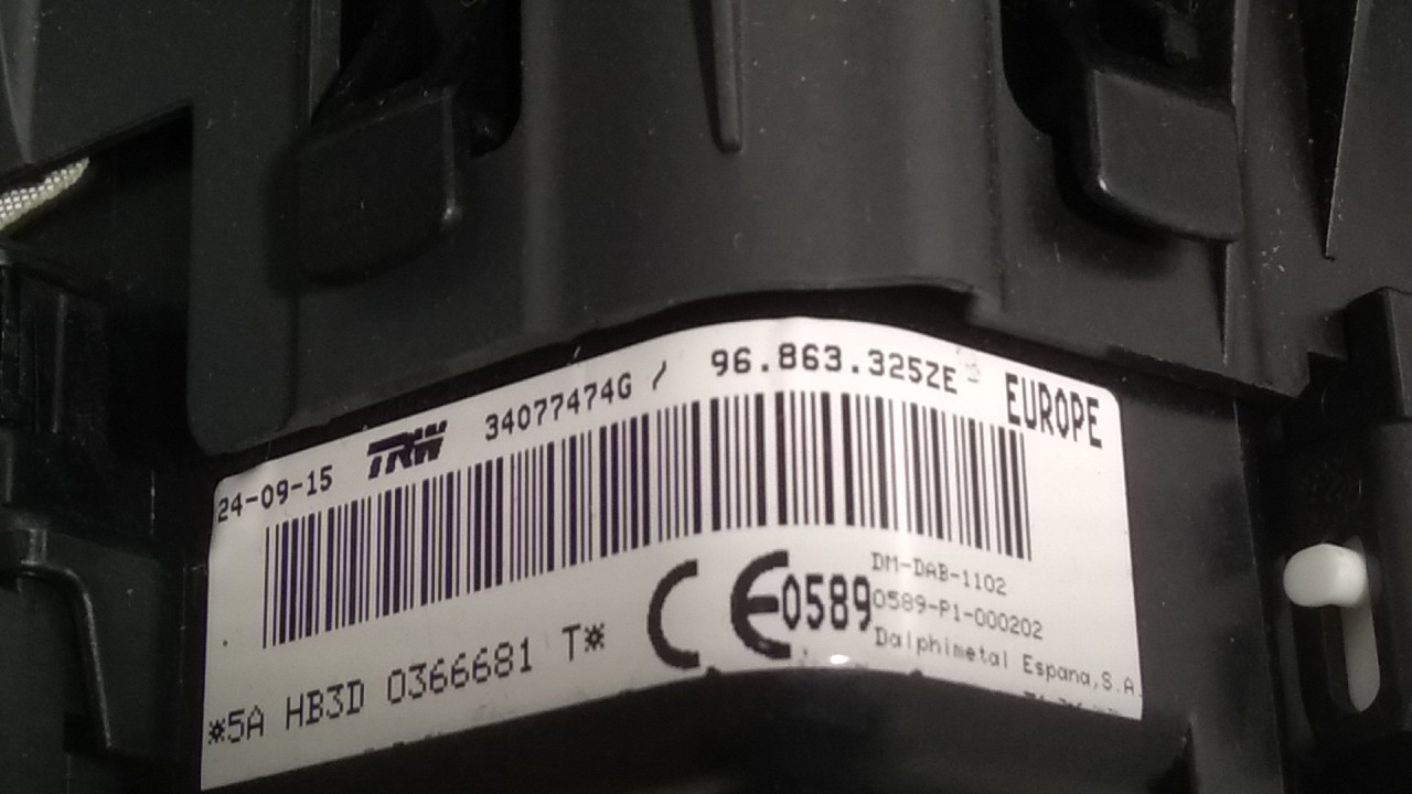 AIRBAG VOLANA PEUGEOT 508 > 11-14 96863325ZE