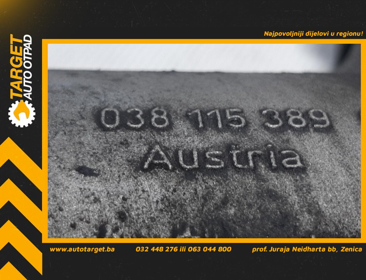 DIJELOVI KUCISTE FILTERA ULJA VW SHARAN > 95-00 1.9 038115389C