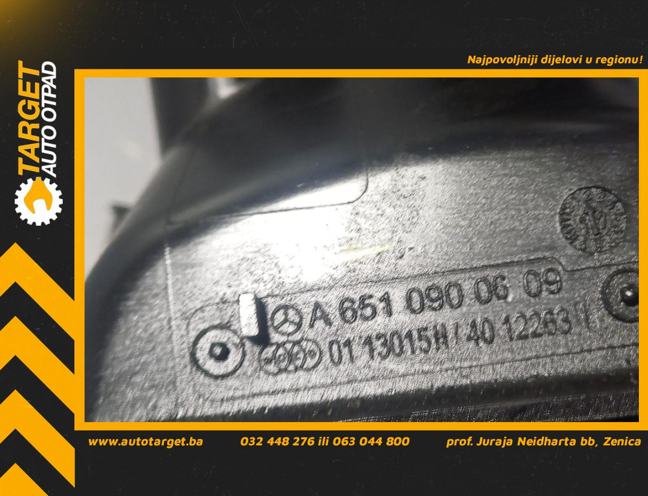 DIJELOVI CRIJEVO MERCEDES B KLASA (W246) > 14-19 2.2 A6510900609