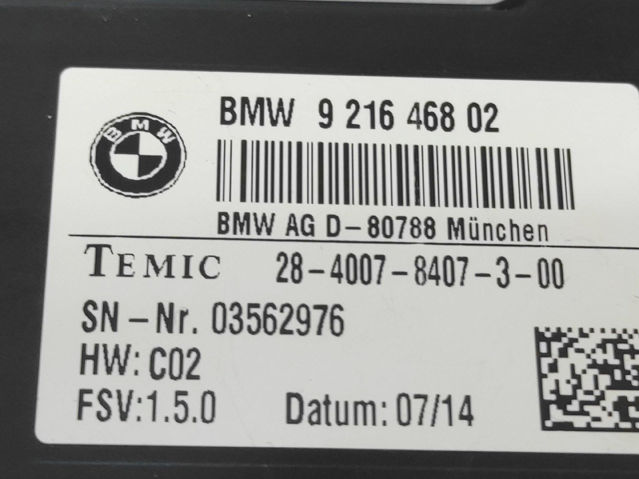 ELEKTRONIKA MODUL SJEDISTA BMW X4 (F26) > 13-18 9216468
