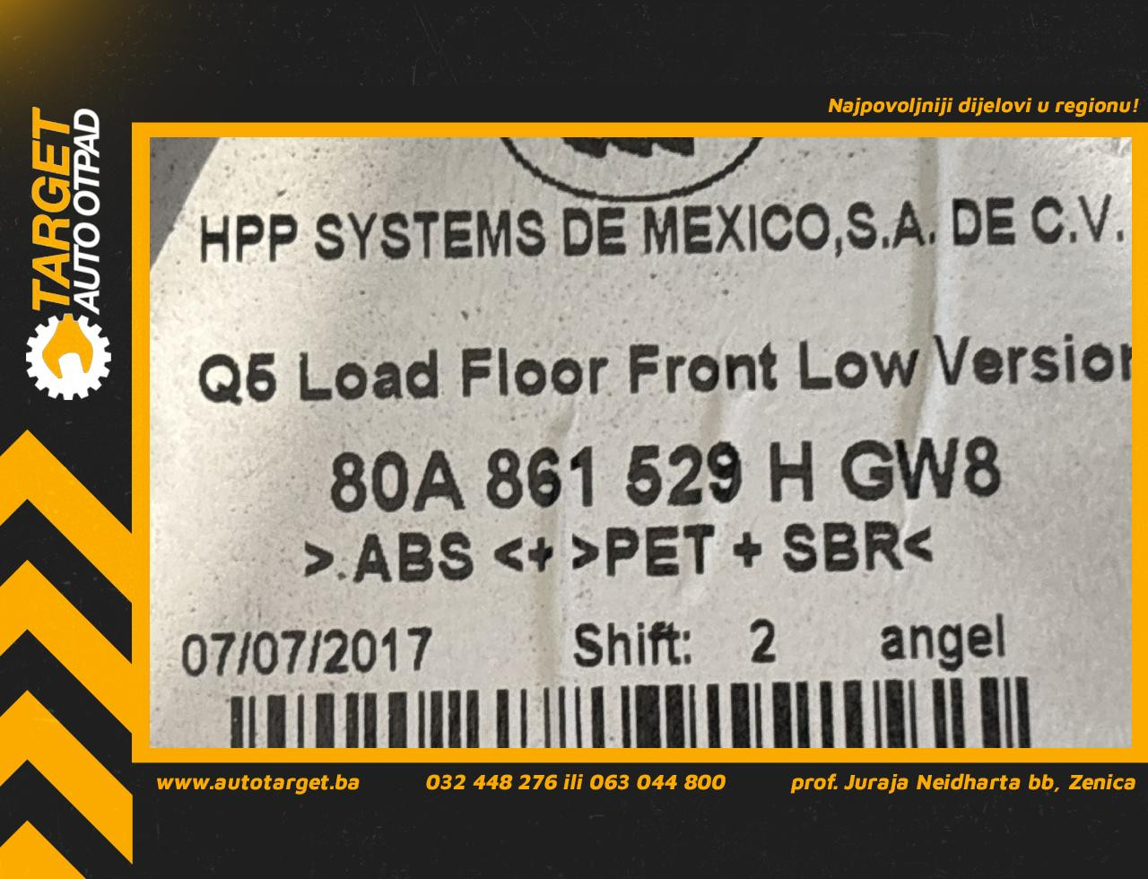 DIJELOVI PLASTIKA AUDI Q5 (FY) > 17 - 20  2.0 80A861529H