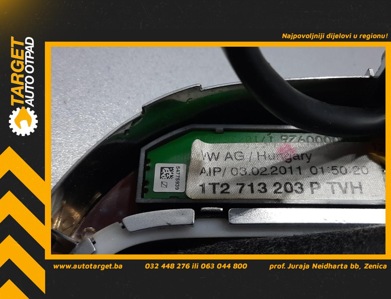 DIJELOVI RUCICA MJENJACA VW CADDY > 10-15 1T2713203P