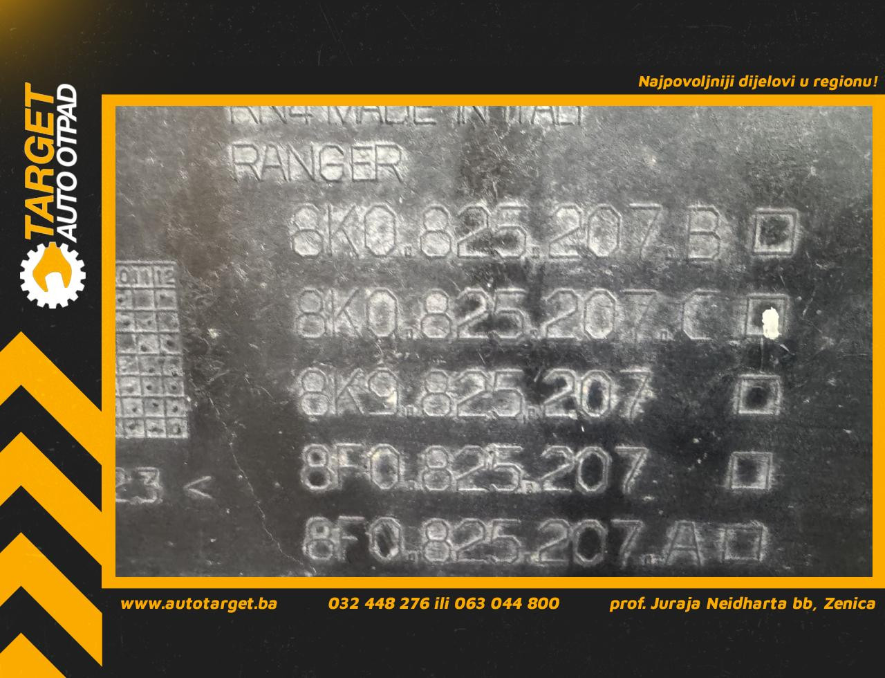 DIJELOVI PODNA ZASTITA AUDI A4 (B8) > 12-15 2.0 8K0825207B