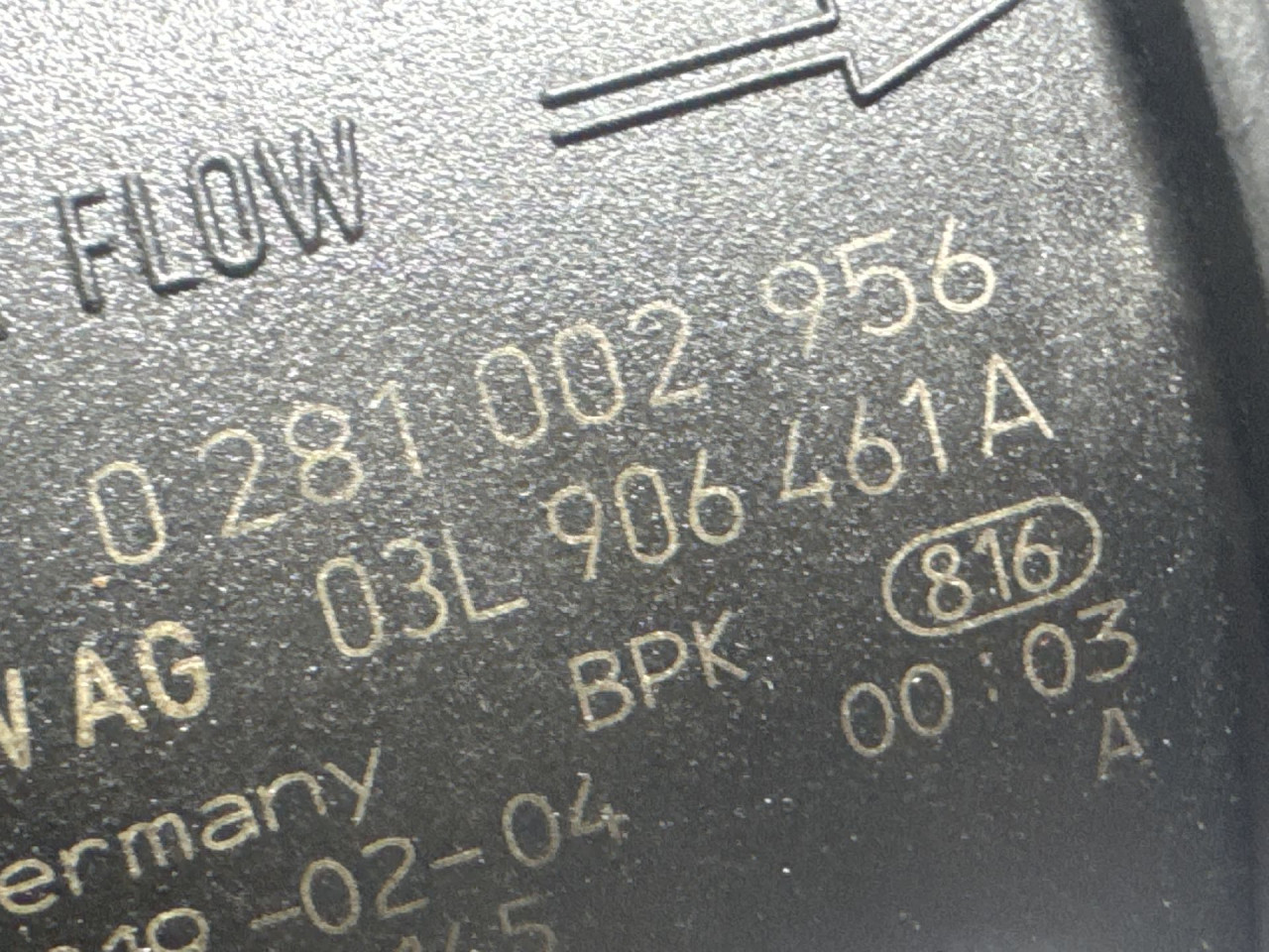 DIJELOVI PROTOK ZRAKA VW TIGUAN > 16-20 2.0 03L906461A