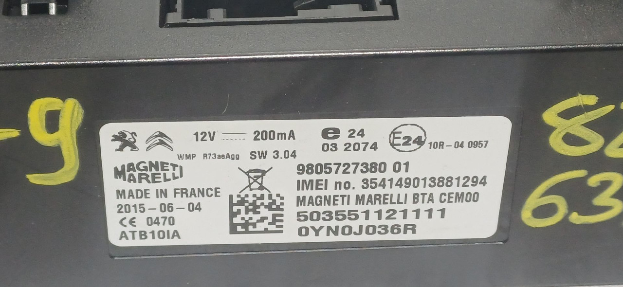 DIJELOVI ELEKTRONIKA MODUL PEUGEOT 508 > 14-18 1.6 9805727380