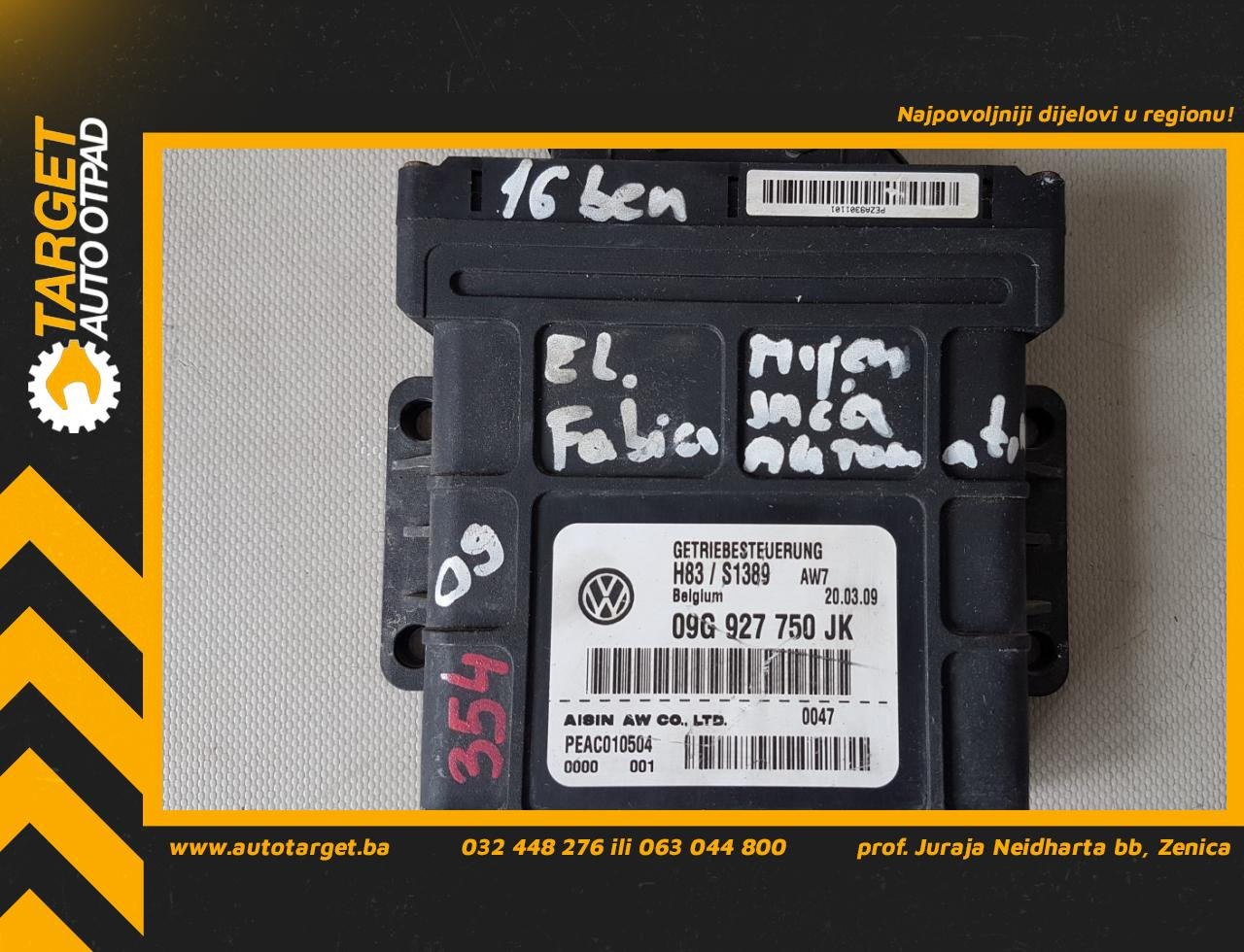 KOMFORT ELEKTRONIKA SKODA FABIA > 04-07 09G927750JK
