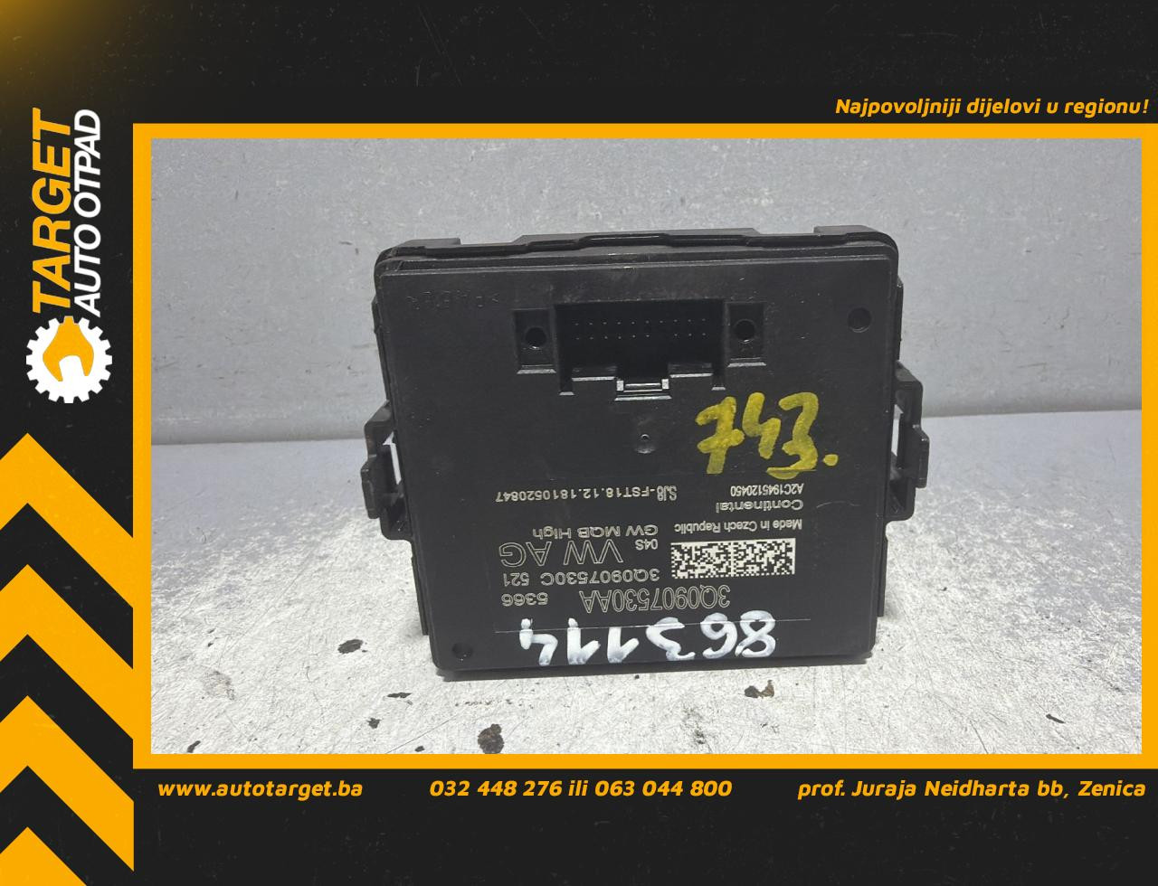 DIJELOVI ELEKTRONIKA MODUL SKODA SUPERB > 19- 2.0 3Q0907530AA