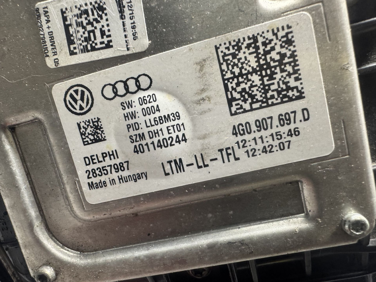 DIJELOVI BALAST FARA AUDI Q5 > 12-16 4G0907697D