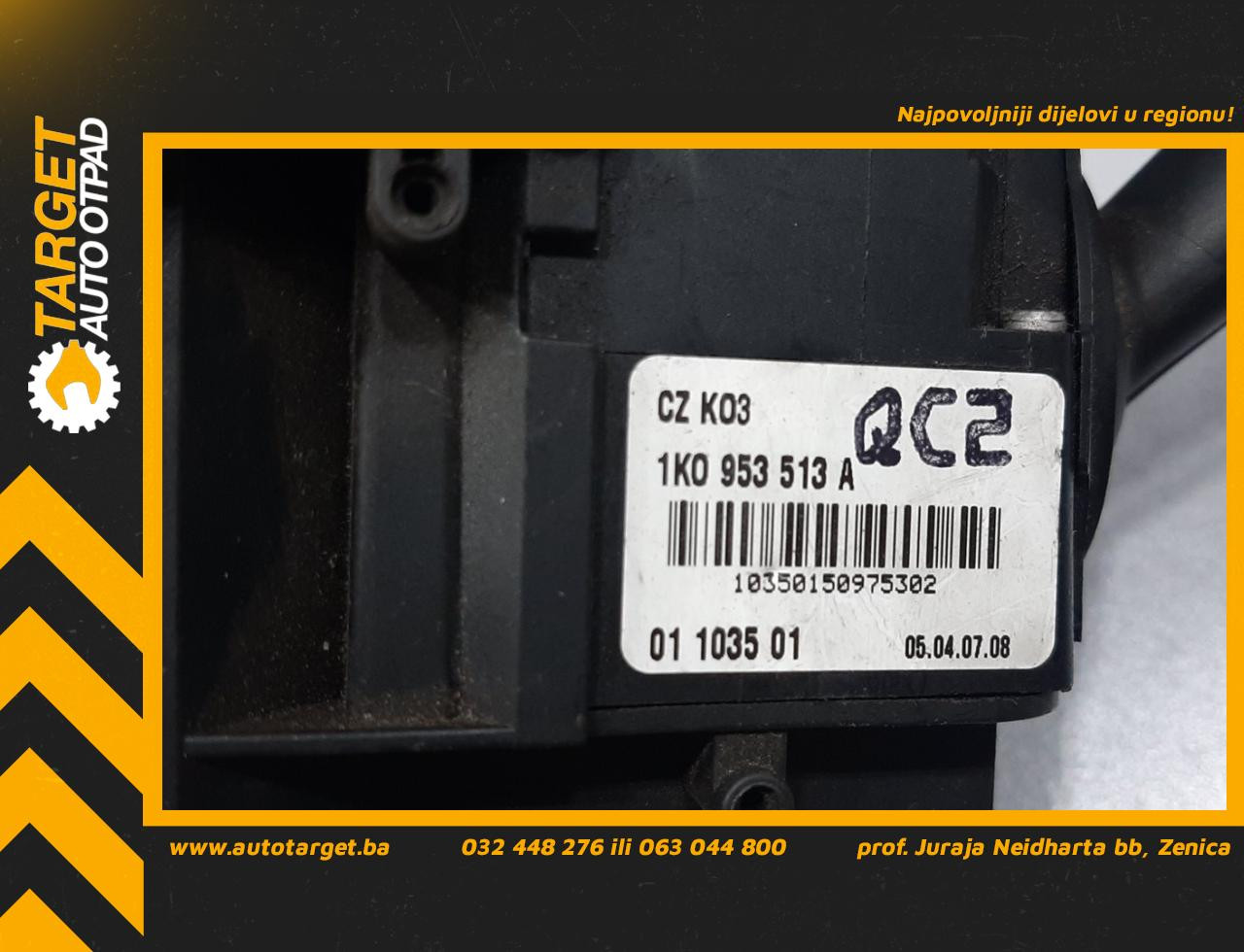 DIJELOVI RUCICE VOLANA VW GOLF 5 > 03-08 1K0953513A