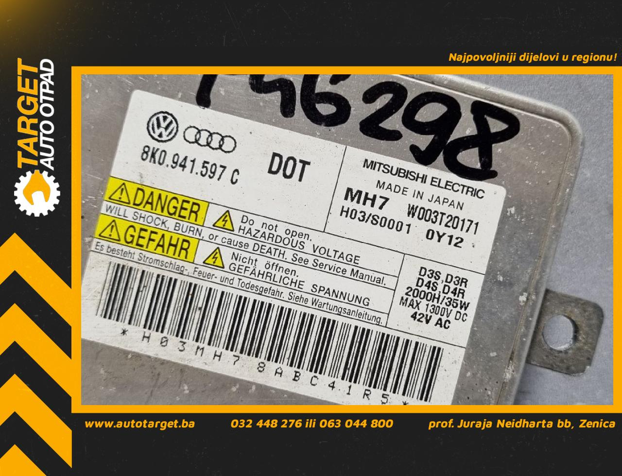 DIJELOVI BALAST FARA AUDI A6 4G > 11-14 8K0941597C