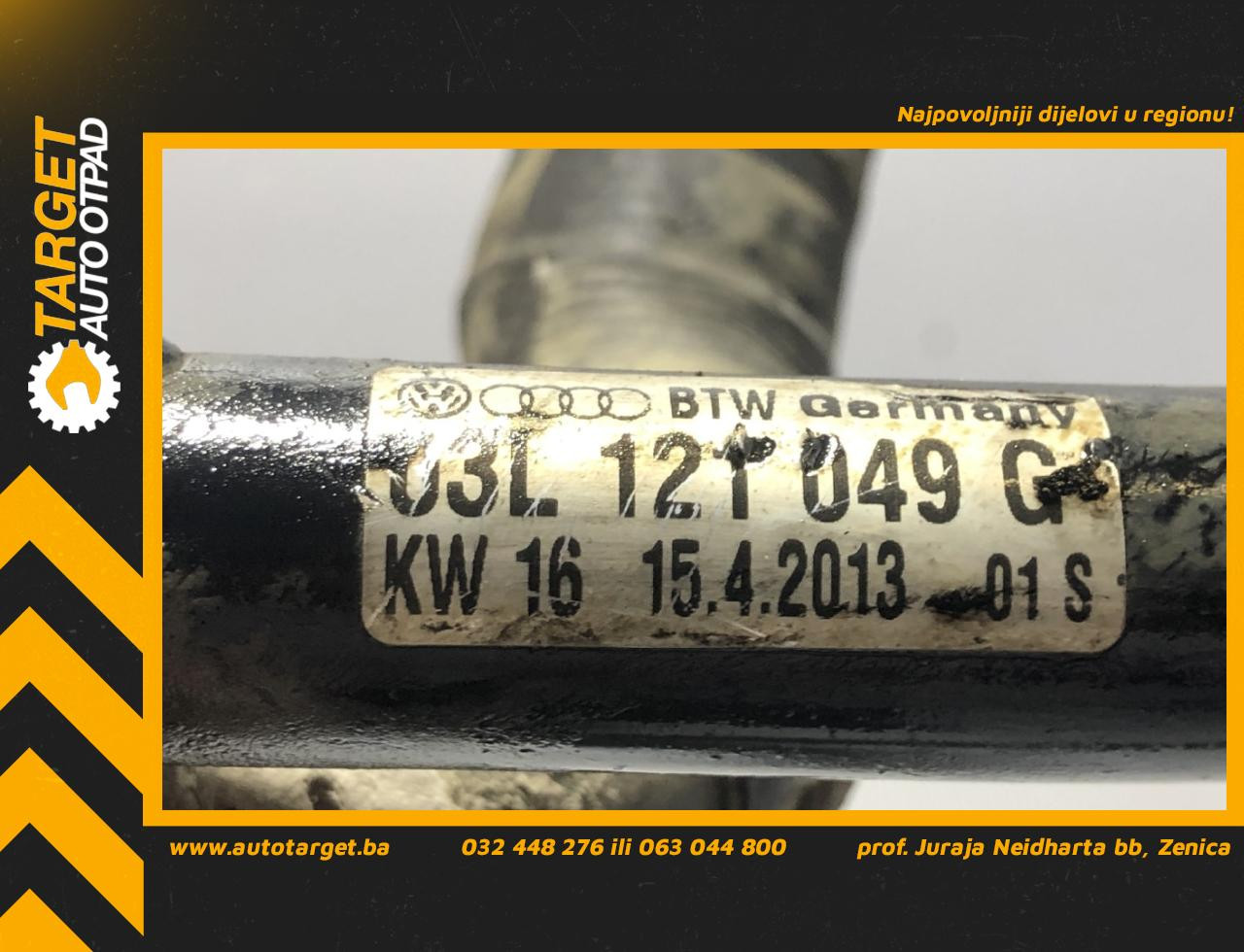 DIJELOVI CRIJEVO VW CRAFTER > 05-11 03L121049G