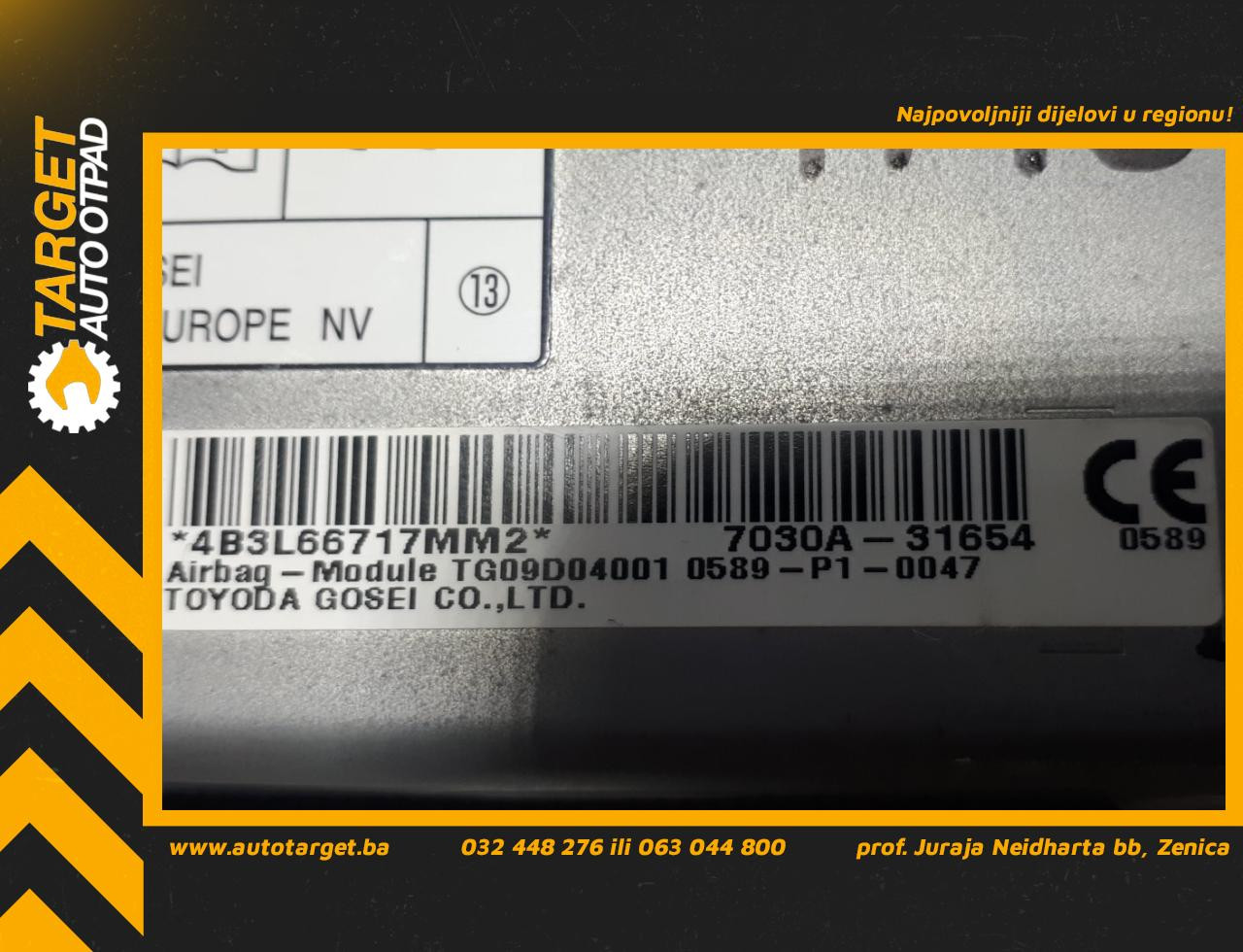 DIJELOVI AIRBAG NOGU SUBARU FORESTER > 08-13 TG09D04001