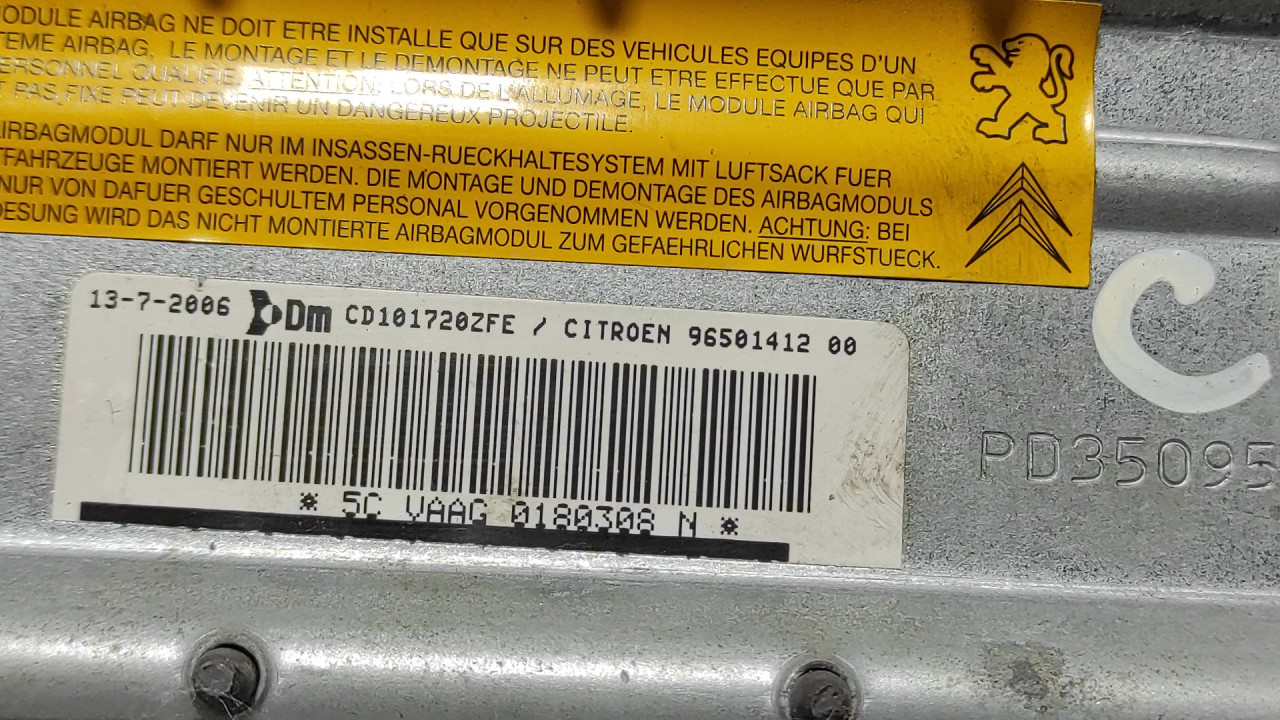 DIJELOVI AIRBAG NOGU CITROEN C5 > 04-07 9650141200
