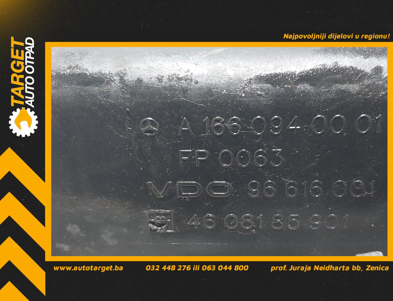 KUCISTE FILTERA ZRAKA MERCEDES A KLASA (W168) > 97-01 A1660940001